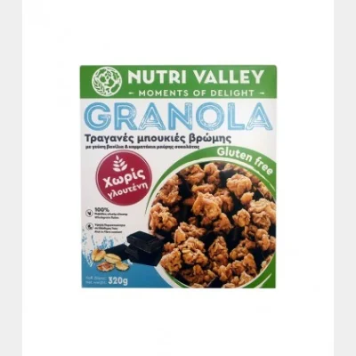 NUTRI VALLEY GRANOLA ΧΩΡΙΣ ΓΛΟΥΤΕΝΗ VANILLA CHOCO 320gr