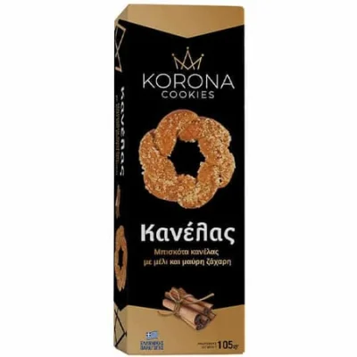 Korona Cinnamon Biscuits 105g Μπισκότα Κανέλας με Μέλι