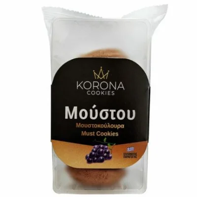 Korona Grape Must Biscuits 130g Μουστοκούλουρα 130g