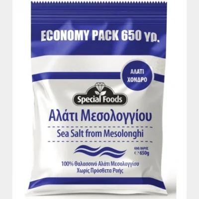 SPECIAL FOODS MESSOLONGHI SALT THICK SACK. 650gr