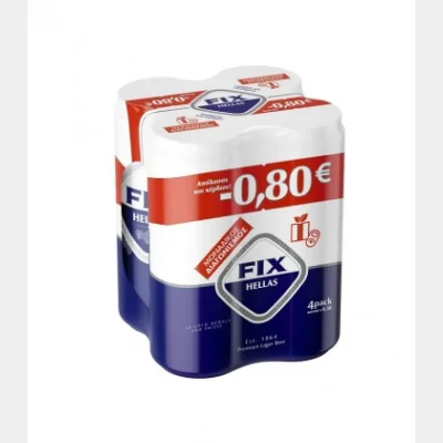 FIX HELLAS ΜΠΥΡΑ ΚΟΥΤΙ 500ml 4pack