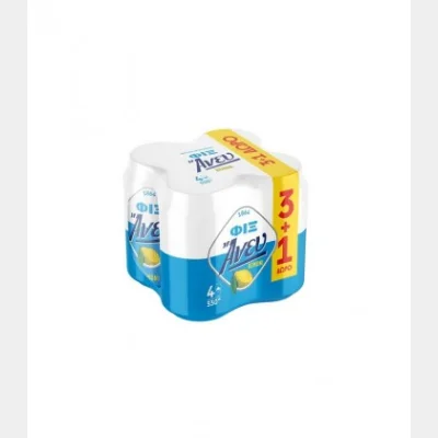 FIX HELLAS ΜΠΥΡΑ ΚΟΥΤΙ ΑΝΕΥ ΛΕΜΟΝΙ 330ml 3+1 4pack