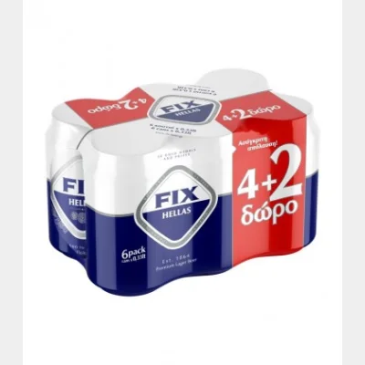 FIX HELLAS ΜΠΥΡΑ ΚΟΥΤΙ 330ml 4+2