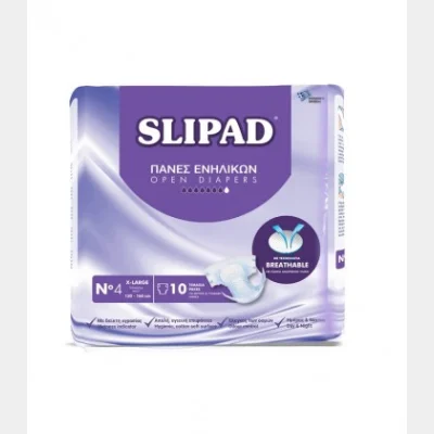 SLIPAD OPEN INCONTINENCE DIAPERS No4 X-LARGE 10T