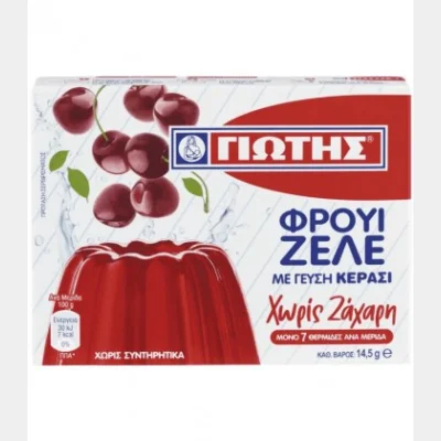 YOTIS FRUIT JELLY WITHOUT SUGAR CHERRY 14.5gr