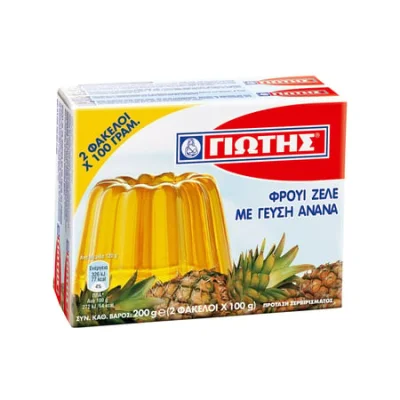 Jotis Jelly Crystals Pineapple 2x100g Γιώτης Φρουί Ζελέ Ανανάς