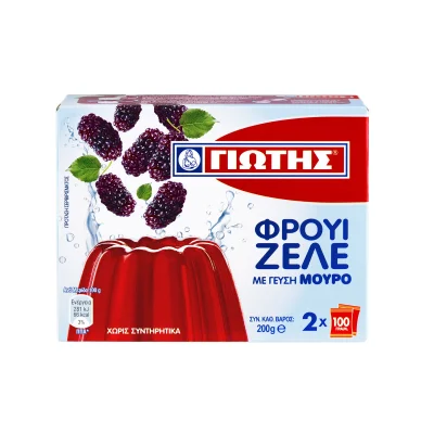 Jotis Jelly Crystals Raspberry 2x100g Γιώτης Φρουί Ζελέ Μούρο 2x100g