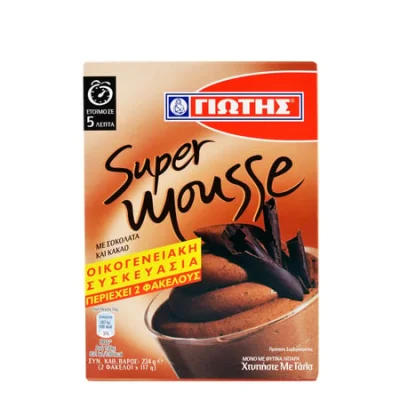Jotis Super Mousse Mix Chocolate & Cocoa 234g Γιώτης Μείγμα για μους με Σοκολάτα και Κακάο 234g