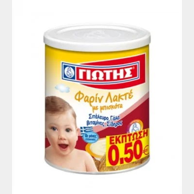 ΓΙΩΤΗΣ ΦΑΡΙΝ ΛΑΚΤΕ ΜΕ ΜΠΙΣΚΟΤΑ 300gr