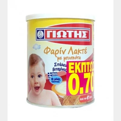 ΓΙΩΤΗΣ ΦΑΡΙΝ ΛΑΚΤΕ ΜΠΙΣΚΟΤΑ 300gr