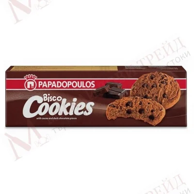 Bisco Biscuits With Cocoa And Dark Chocolate Pieces 180g