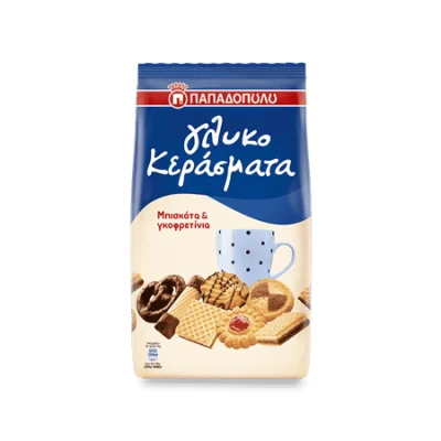 Papadopoulou biscuits & wafers treats 400g Γλυκοκεράσματα Μπισκότα & Γκοφρετίνια
