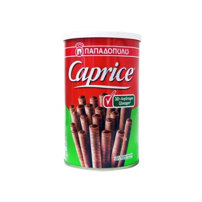 Papadopoulou Caprice Less Sugar 250g Πουράκια Σοκολάτα -30% Ζάχαρη 250g