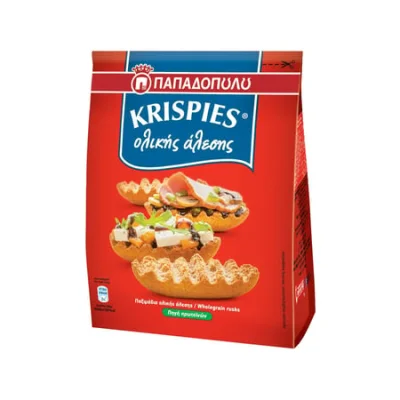 Papadopoulou Krispies Wholegrain 200g Παπαδοπούλου Παξιμαδάκια ολικής άλεσης 200g