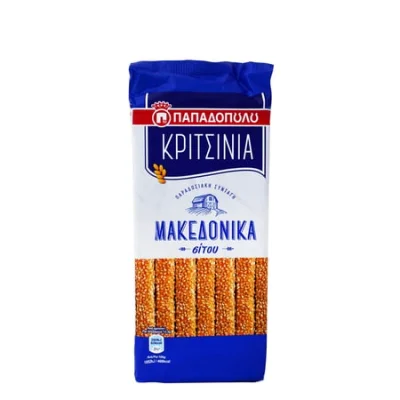 Papadopoulou Makedonika Kritsinia Wheat Breadsticks 200g Κριτσίνια Μακεδονικά Σίτου 200g