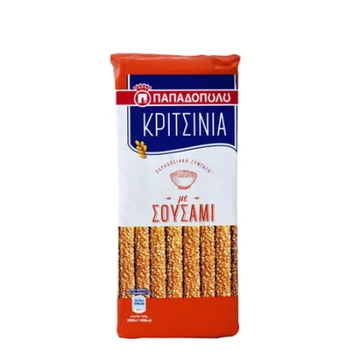 Papadopoulou Breadsticks Sesame 130g Παπαδοπούλου Κριτσίνια Σουσάμι 130g