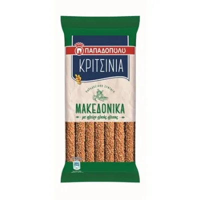 Papadopoulou Wholegrain Makedonika Breadsticks 200g Παπαδοπούλου Κριτσίνια Μακεδονικά Ολικής Άλεσης 200g
