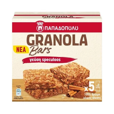 PAPADOPOULOS Granola bars with Speculoos Flavour 5X42g