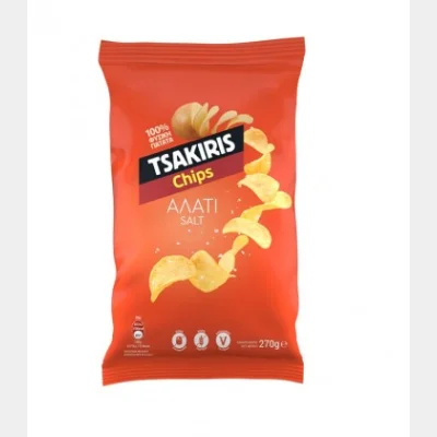 TSAKIRIS CHIPS OIK. SALT PACK 270gr