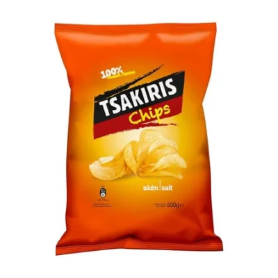 Tsakiris Chips Classic Salted 340g Τσακίρης Πατατάκια με Αλάτι