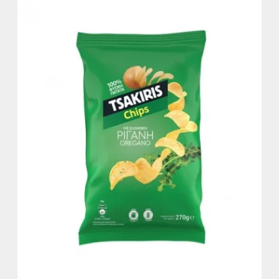 TSAKIRIS CHIPS OIK. OREGANO PACKAGE 270gr