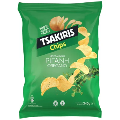 Tsakiris Chips Oregano 340g Τσίπς με ρίγανη 340g