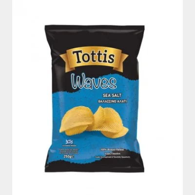 TOTTIS WAVES CHIPS NATURAL-SALT 250gr