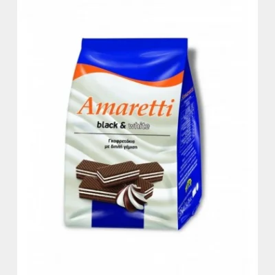 AMARETTI WAFER BLACK&WHITE BAG.135gr