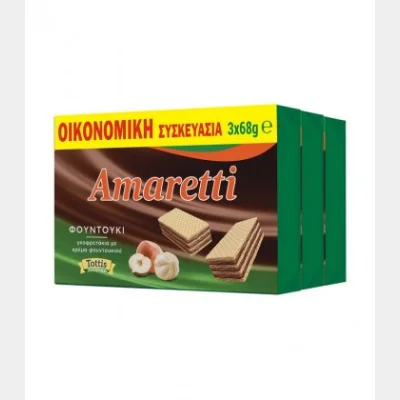 AMARETTI ΓΚΟΦΡΕΤΑΚΙΑ ΚΡΕΜΑ ΦΟΥΝΤΟΥΚΙΟΥ (68gr)
