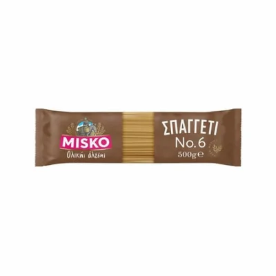 Misko Whole Wheat Spaghetti No.6 500g Σπαγγέτι Ολικής Άλεσης 500g