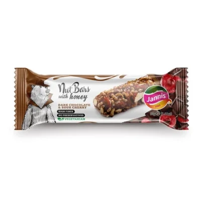 Jannis Bar with Nuts and Honey 30g Μπάρα Ξηρών Καρπών με Μέλι 30g