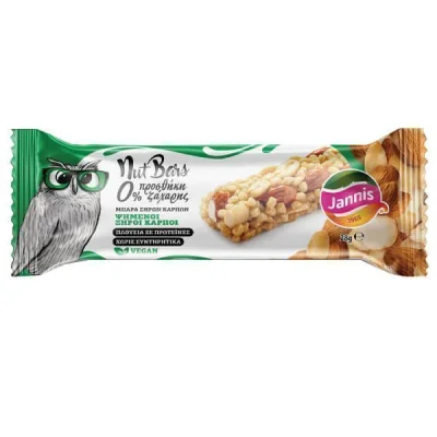 JANNIS NUT BAR SUGAR FREE 28gr. BAKED NUTS