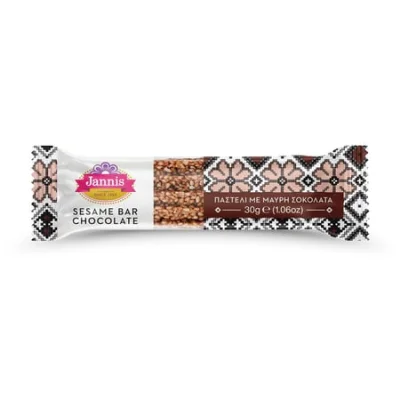 Jannis Pasteli Sesame Bar with Dark Chocolate 30g Παστέλι με Μαύρη Σοκολάτα 30g