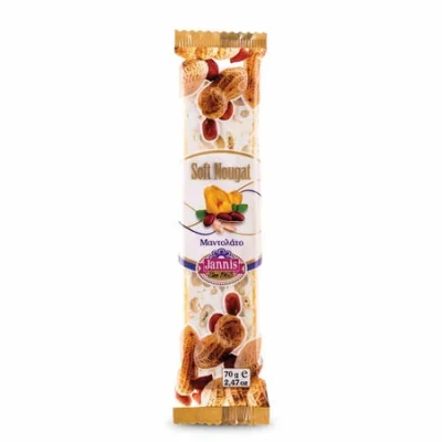 Jannis Soft Nougat with Peanuts 70g Μαντολάτο με φιστίκι 70g