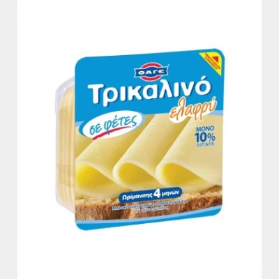 ΦΑΓΕ ΤΡΙΚΑΛΙΝΟ ΗΜΙΣΚΛΗΡΟ ΤΥΡΙ ΕΛΑΦΡΥ ΦΕΤΕΣ 200gr