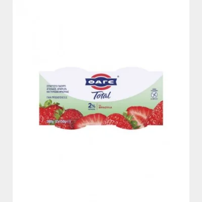 ΦΑΓΕ TOTAL 2% ΦΡΑΟΥΛΑ (2Χ150gr)Χ3