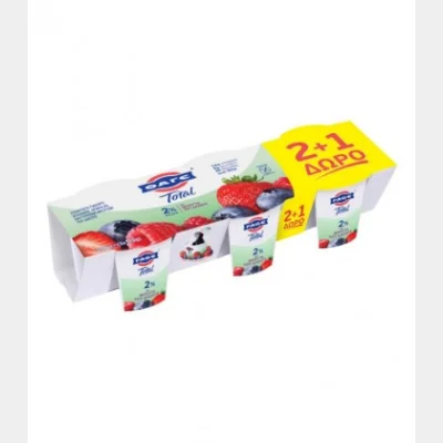ΦΑΓΕ TOTAL 2% ΦΡ.ΔΑΣΟΥΣ 150gr 2+1