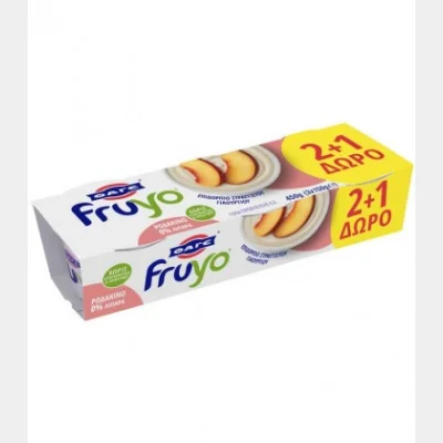 ΦΑΓΕ FRUYO 0% ΡΟΔΑΚΙΝΟ 150gr 2+1