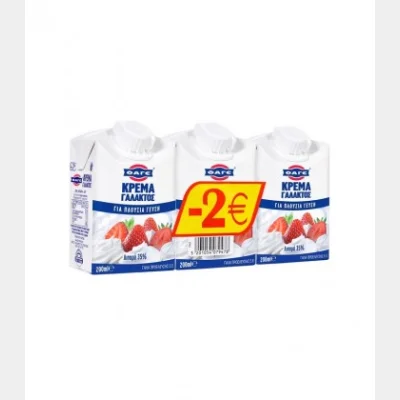 ΦΑΓΕ ΚΡΕΜΑ ΓΑΛΑΚΤΟΣ 35% ΛΙΠ. 200ml -2.00€