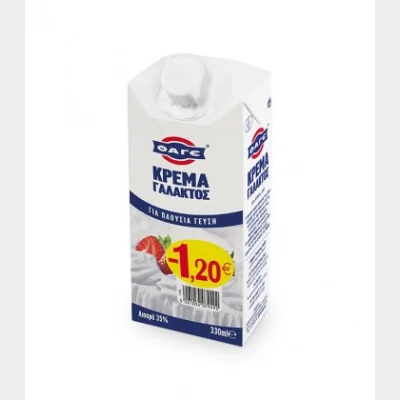 ΦΑΓΕ ΚΡΕΜΑ ΓΑΛΑΚΤΟΣ 35% ΛΙΠ. 330ml -