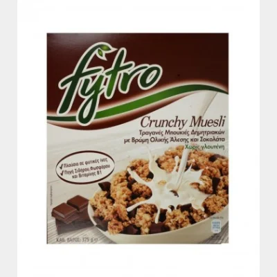 FYTRO CRUNCHY MUESLI ΣΟΚΟΛΑΤΑ 375gr ΧΩΡΙΣ ΓΛΟΥΤΕΝΗ