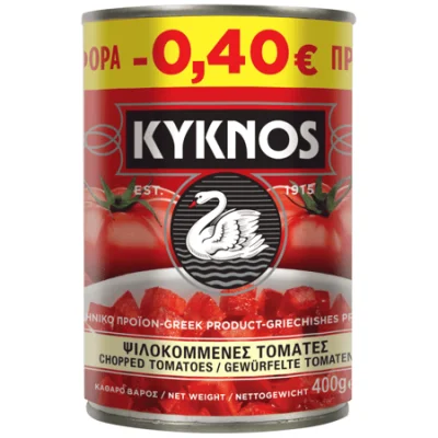 Kyknos Chopped Tomatoes 400g Κύκνος Ψιλοκομμένες Τομάτες 400g