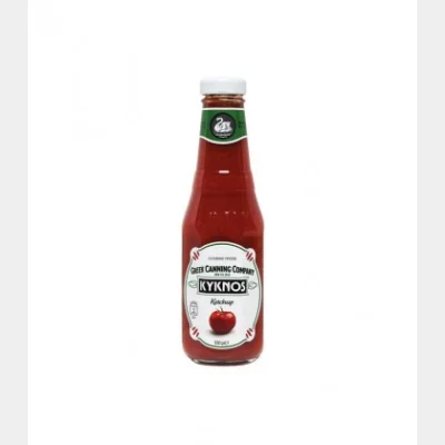 KYKNOS KETCHUP SIMPLE GLASS BOTTLE 330gr
