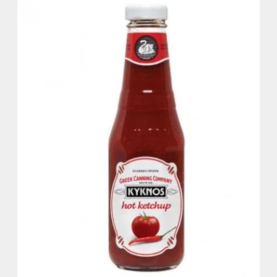 KYKNOS KETCHUP HOT GLASS BOTTLE 330gr