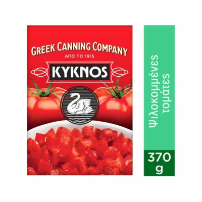 Kyknos Tomato Chopped Peeled 370g Τοματάκι Ψιλοκομμένο Αποφλοιωμένο 370g