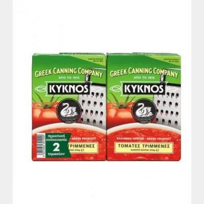 ΚΥΚΝΟΣ ΤΟΜΑΤΕΣ ΤΡΙΜΜΕΝΕΣ (2Χ370gr)