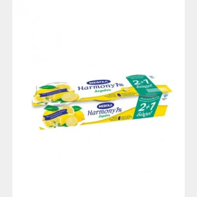 ΜΕΒΓΑΛ HARMONY 1% ΛΕΜΟΝΙ (170gr) 2+1
