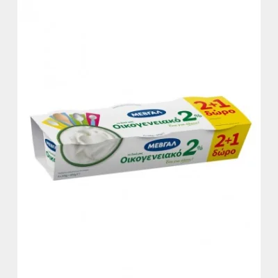 ΜΕΒΓΑΛ ΤΟ ΔΙΚΟ ΜΑΣ ΟΙΚΟΓΕΝΕΙΑΚΟ 2% (200gr) 2+1