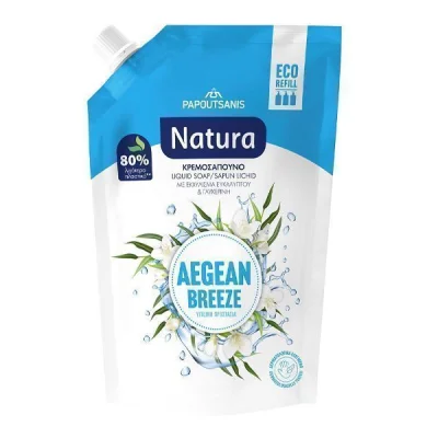 PAPOUTSANIS NATURA REFILL LIQUID HAND SOAP 750ml AEGEAN BREEZE