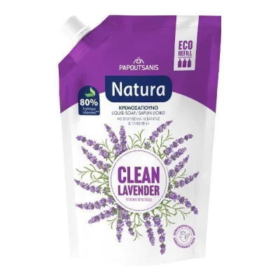 PAPOUTSANIS NATURA LIQUID HAND SOAP REFILL 750ml LAVENDER